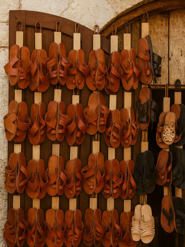 skórzane sandały z Grecji