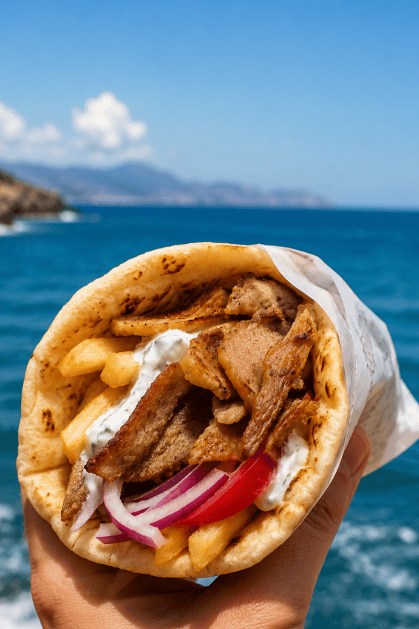 Grecki street food i pita gyros