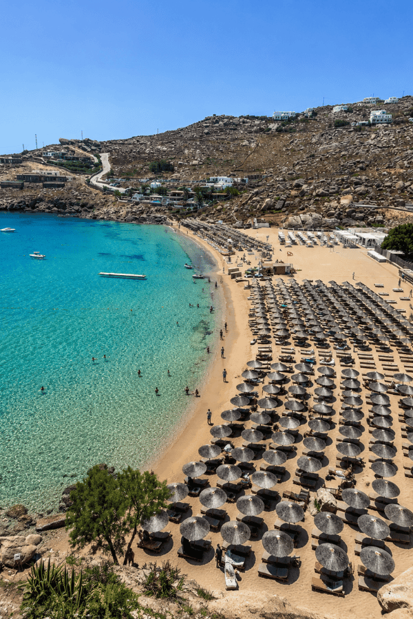 Paradise Beach na Mykonos
