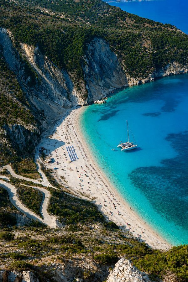 Przewodnik po Kefalonii plaża Myrtos - greckiekefi