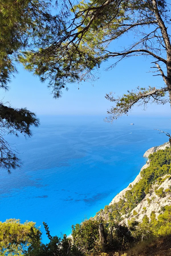 Egremni Beach na zachodnim wybrzeżu Lefkady